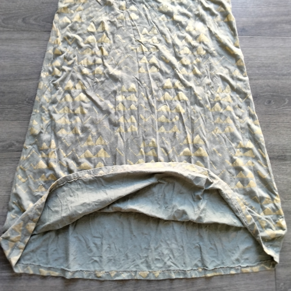 Thief & Bandit Handpainted Handmade in Halifax Canada Maxi Pull On Green Skirt S - Picture 2 of 11